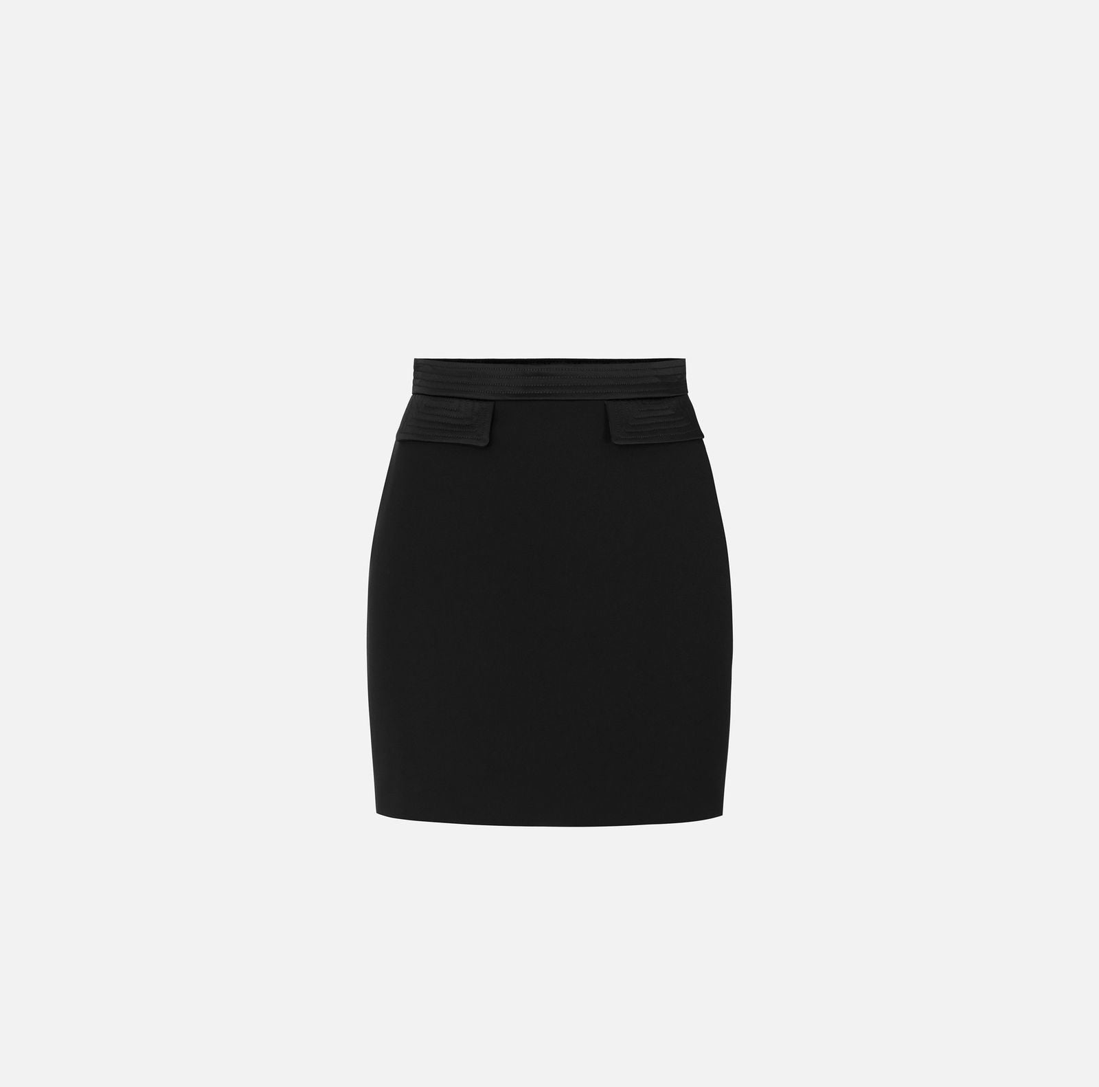 Gonna mini in doppio crèpe e raso - Elisabetta Franchi GO21766E2 110 ELISABETTA FRANCHI 