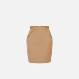 Gonna corta con morsetti gioiello - Elisabetta Franchi GO25067E2 AI6 ELISABETTA FRANCHI 