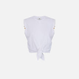 T-shirt in jersey con nodo - Elisabetta Franchi MA00766E2 270 ELISABETTA FRANCHI 
