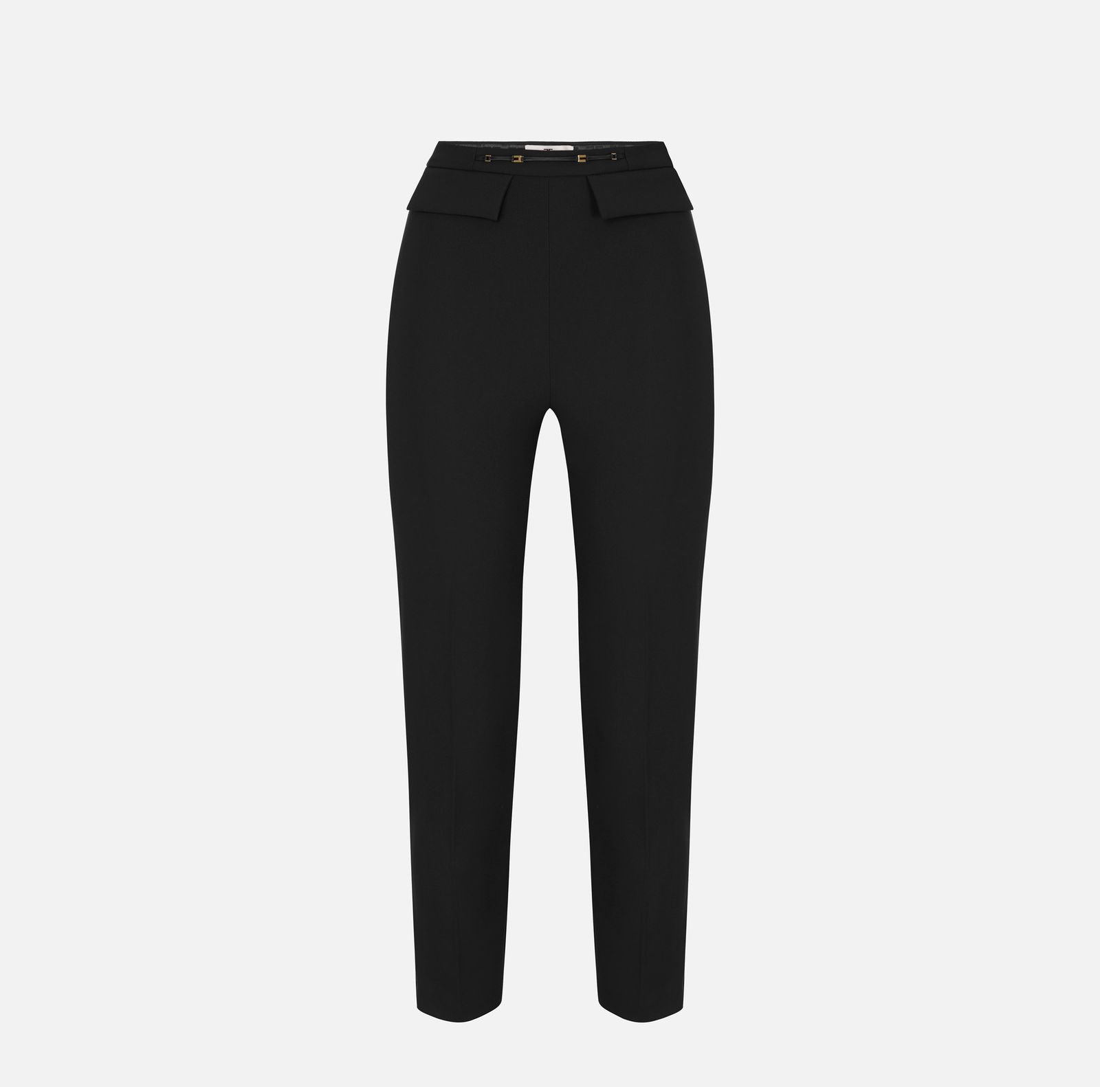 Pantalone in doppio crèpe stretch - Elisabetta Franchi PA19566E2 110 ELISABETTA FRANCHI 