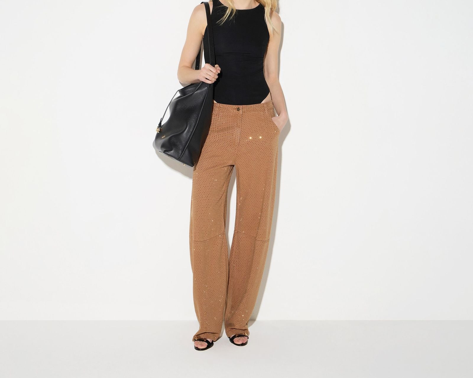 Jeans ballon con strass - Elisabetta Franchi PJ16D66E2 AI6 ELISABETTA FRANCHI 