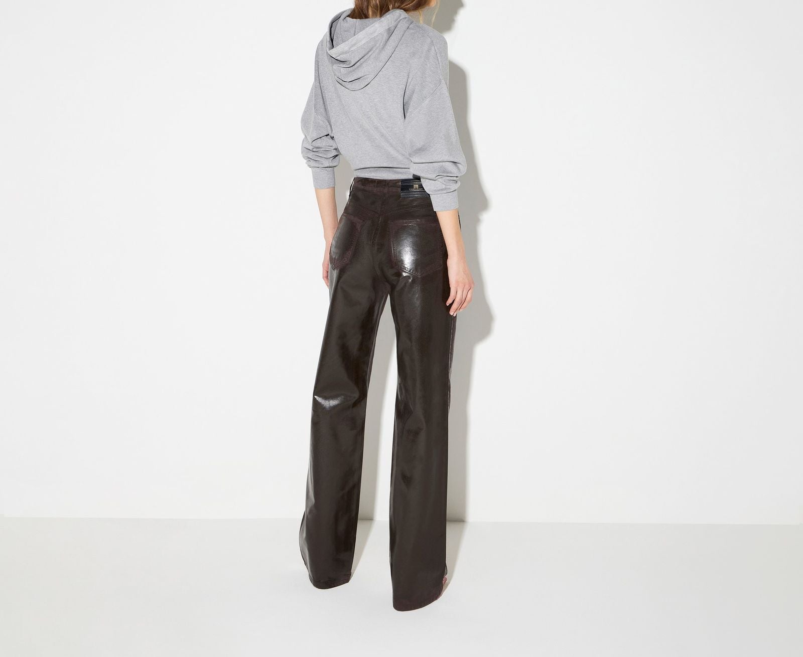 Jeans loose effetto laminato - Elisabetta Franchi PJ26N66E2 EV9 ELISABETTA FRANCHI 