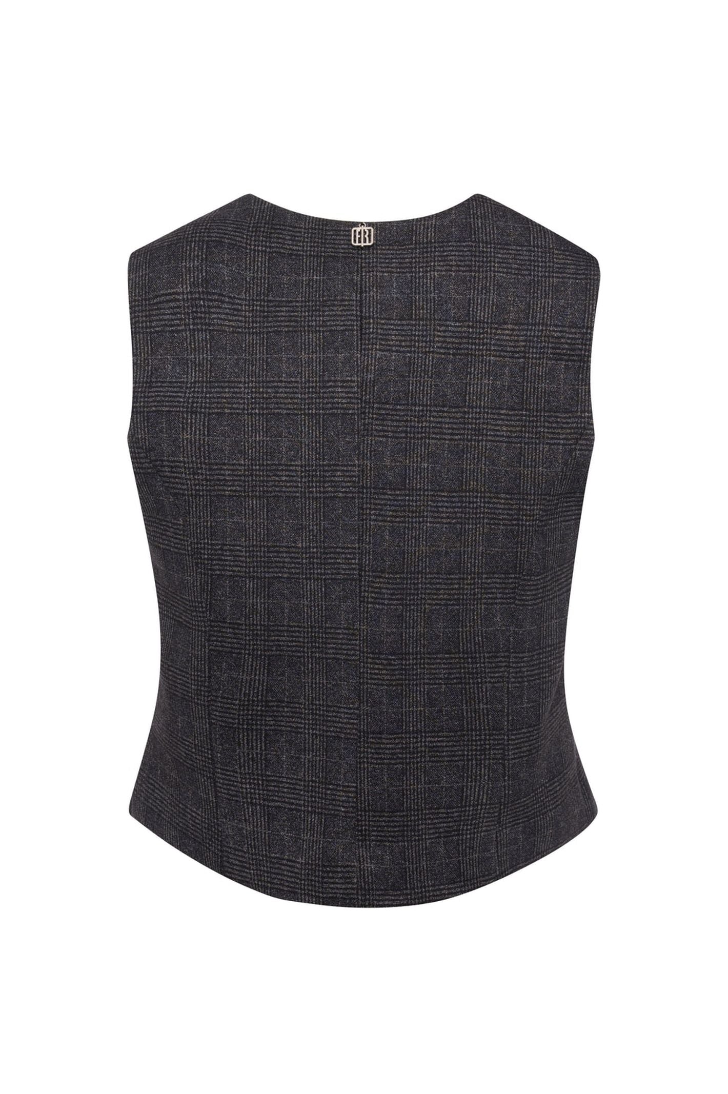 Gilet in tessuto Principe di Galles - Fracomina FR26WJ5008W57502 097 FRACOMINA 
