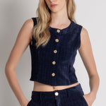 Gilet in velluto - Fracomina FR26WJ5012W59601 117 FRACOMINA 