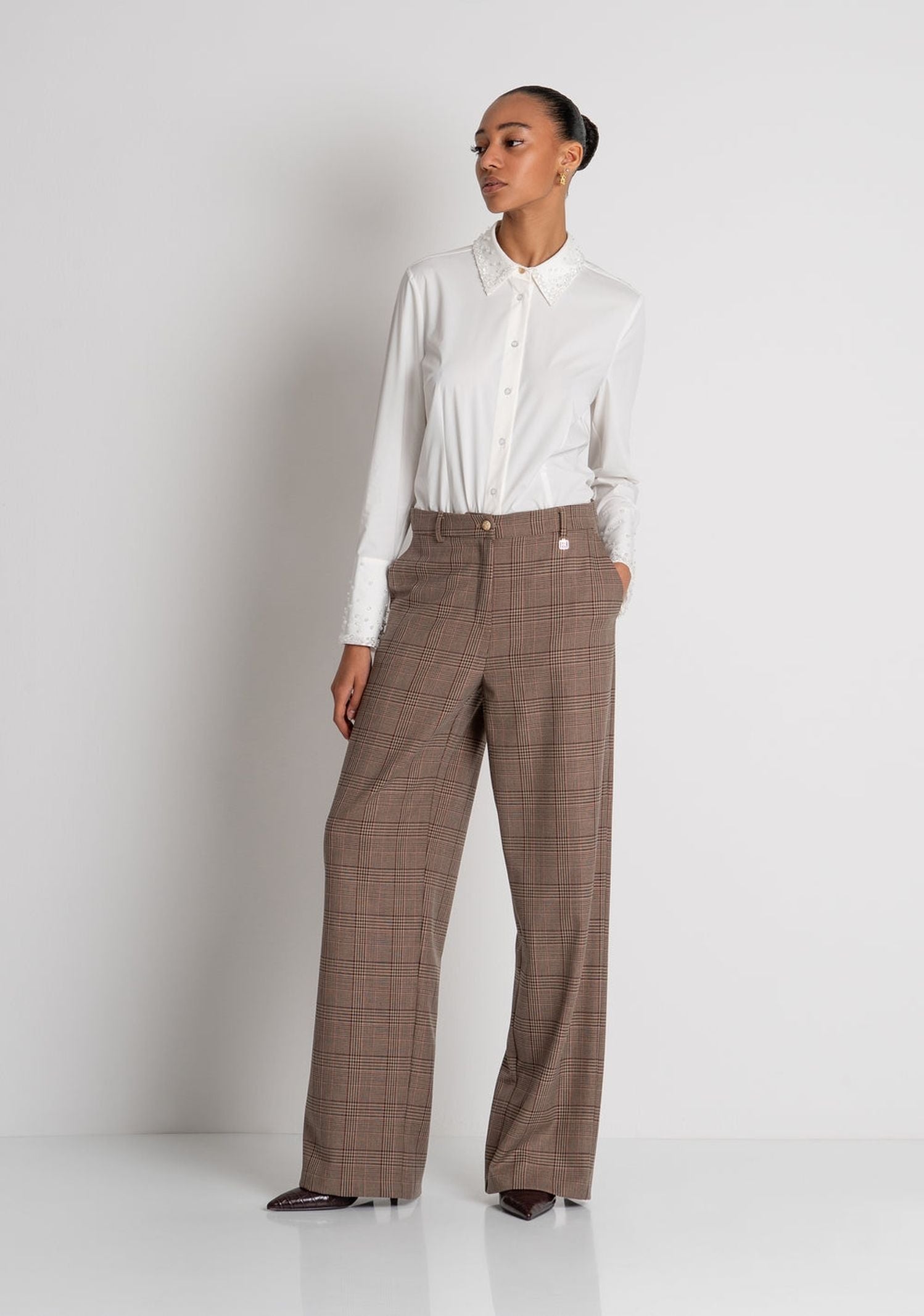 Pantalone fantasia Principe di Galles - Fracomina FR26WV2005W57595 210 FRACOMINA 