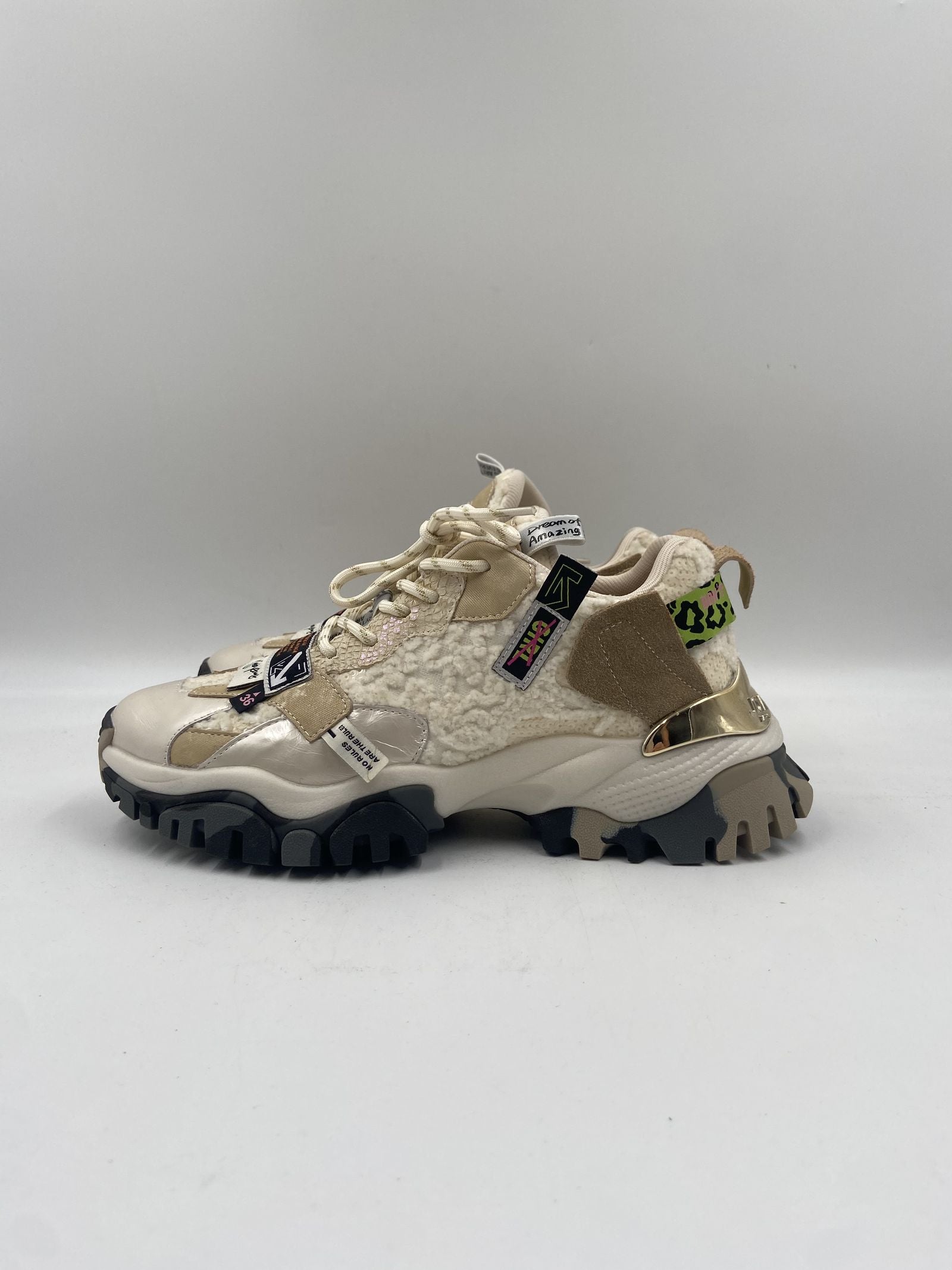 Sneakers Label beige e bianco - JoiaParis W115 BEIGEBIANCO JOIAPARIS 