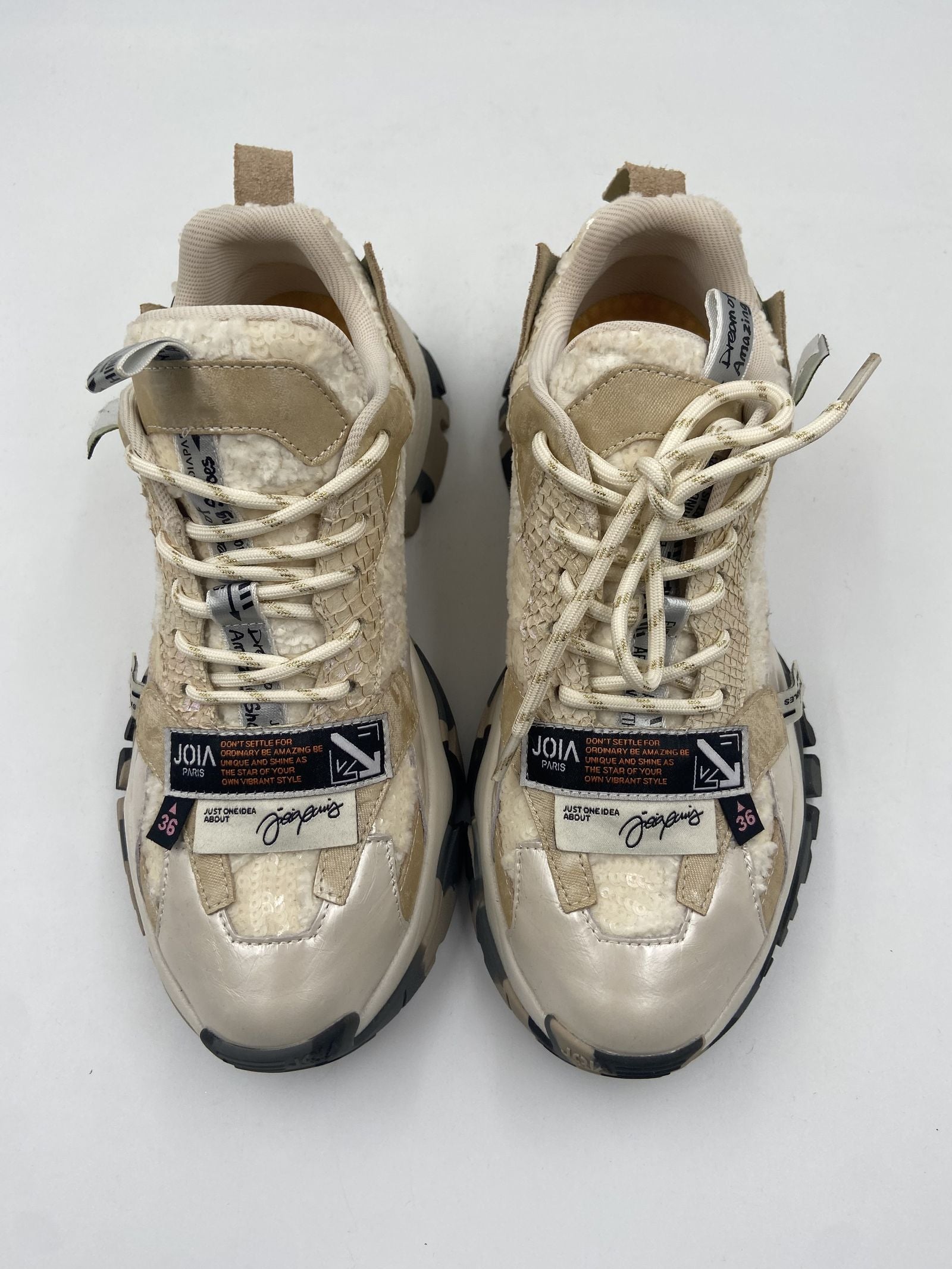 Sneakers Label beige e bianco - JoiaParis W115 BEIGEBIANCO JOIAPARIS 