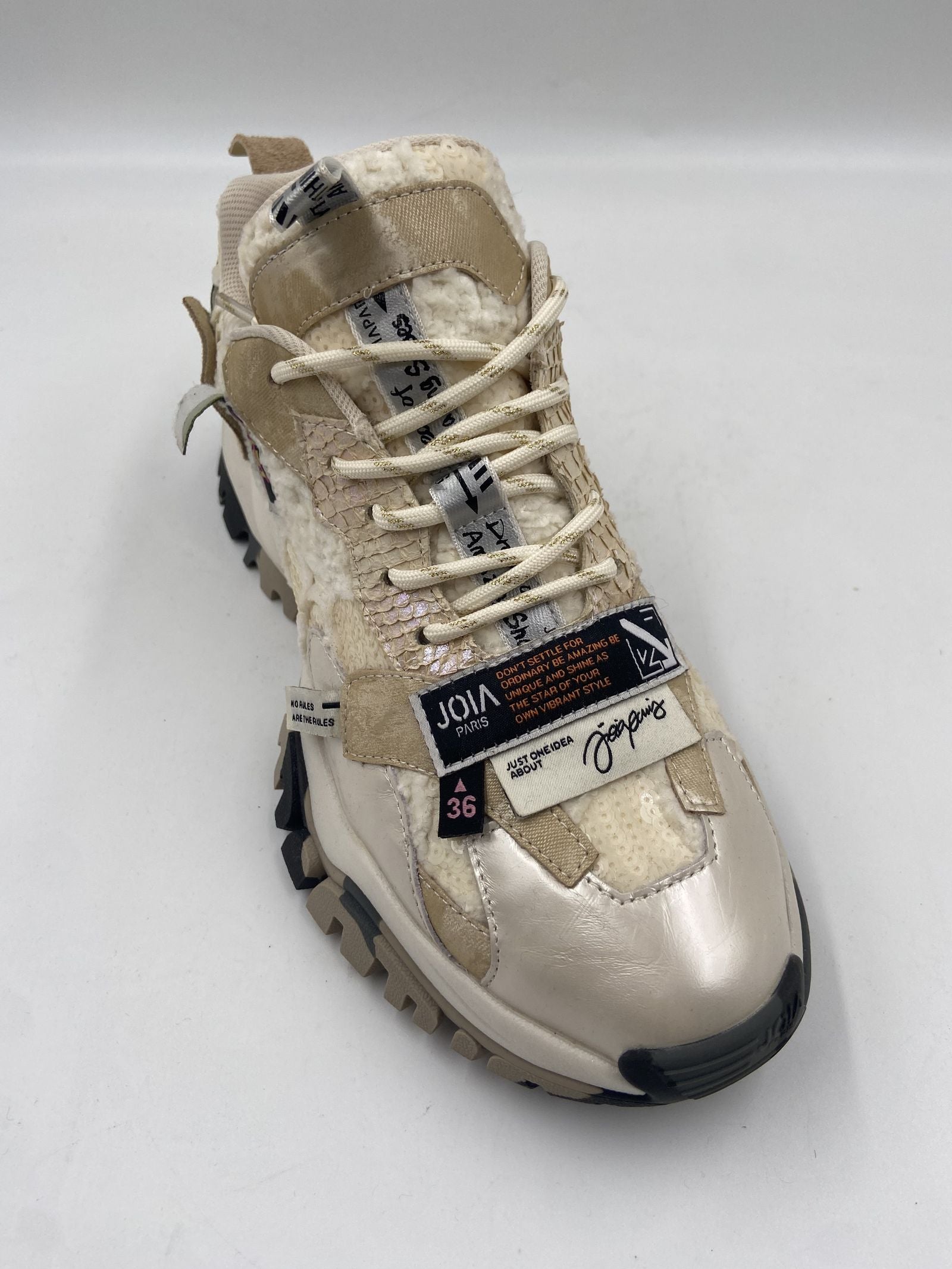 Sneakers Label beige e bianco - JoiaParis W115 BEIGEBIANCO JOIAPARIS 