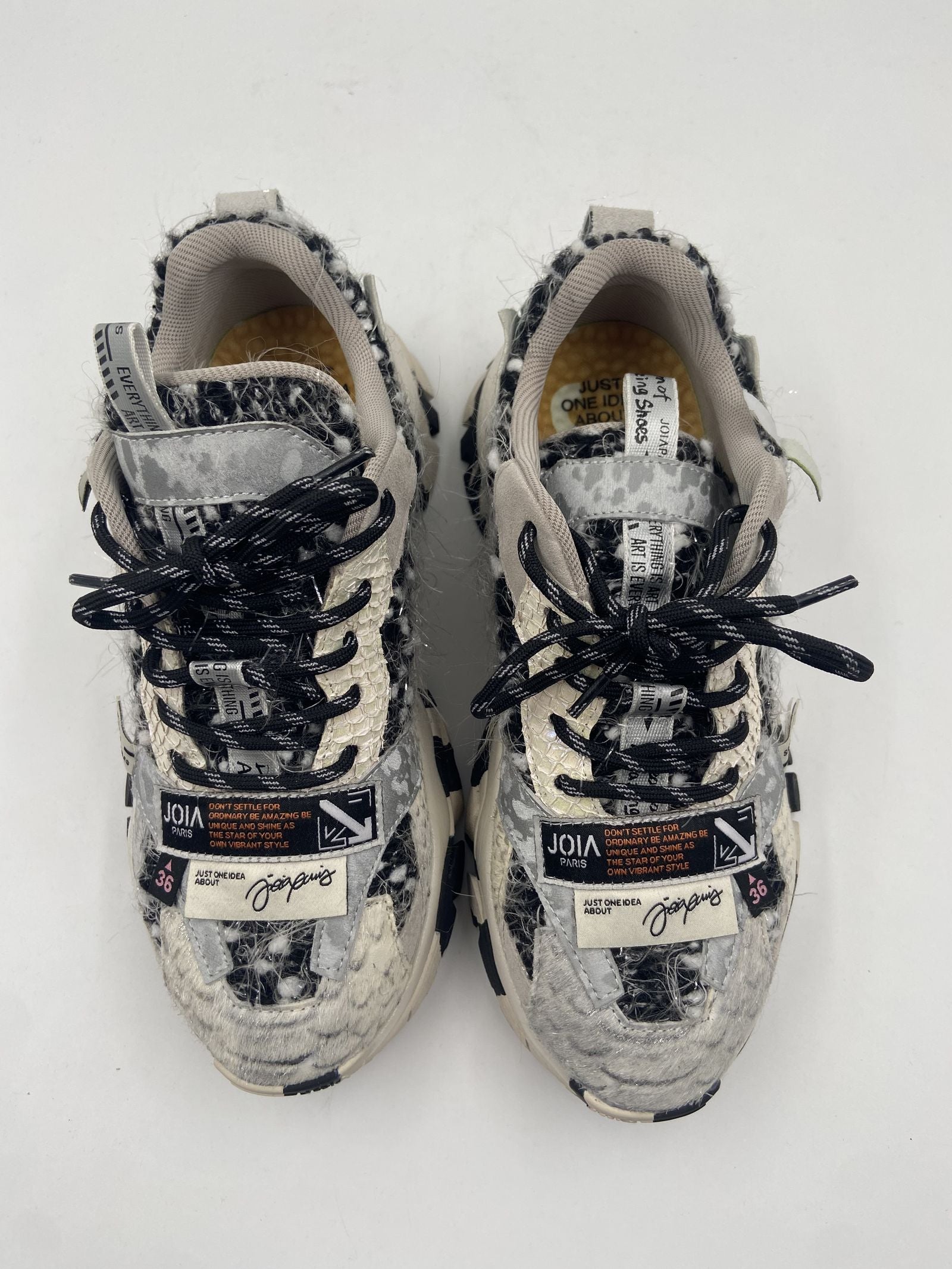Sneakers Label bianco e nero - JoiaParis W116 BIANCONERO JOIAPARIS 