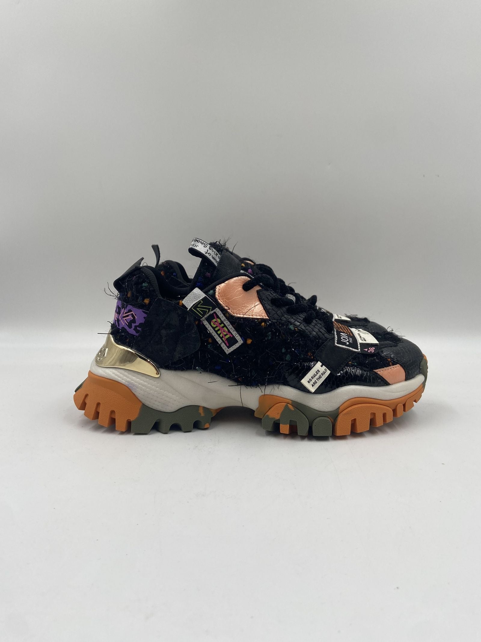Sneakers Label arancio e nero - JoiaParis W117 ARANCIONENERO JOIAPARIS 