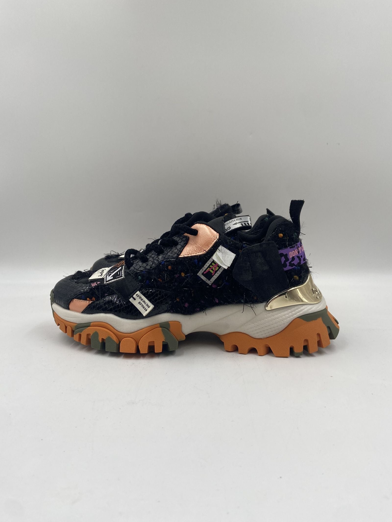 Sneakers Label arancio e nero - JoiaParis W117 ARANCIONENERO JOIAPARIS 