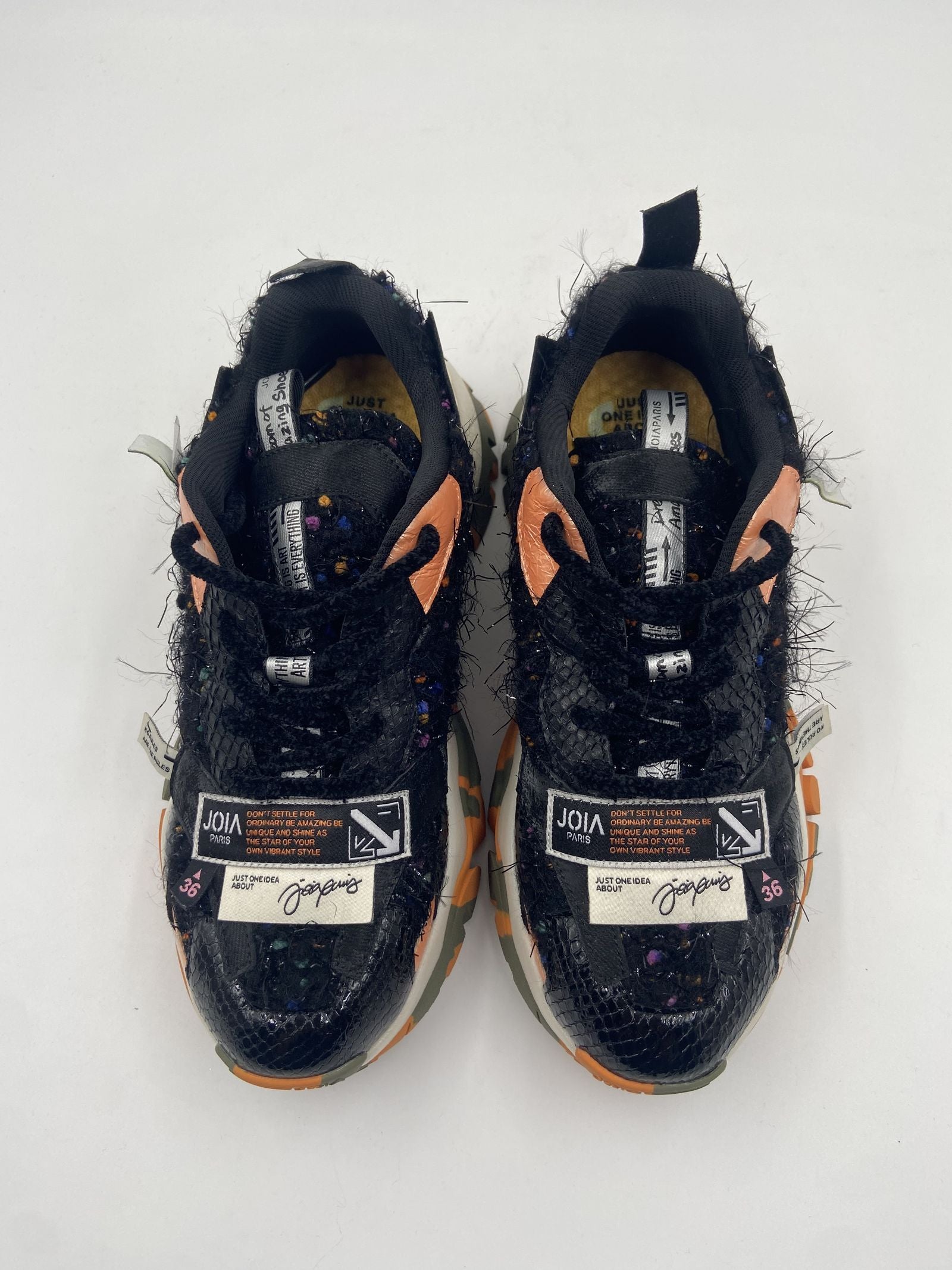 Sneakers Label arancio e nero - JoiaParis W117 ARANCIONENERO JOIAPARIS 