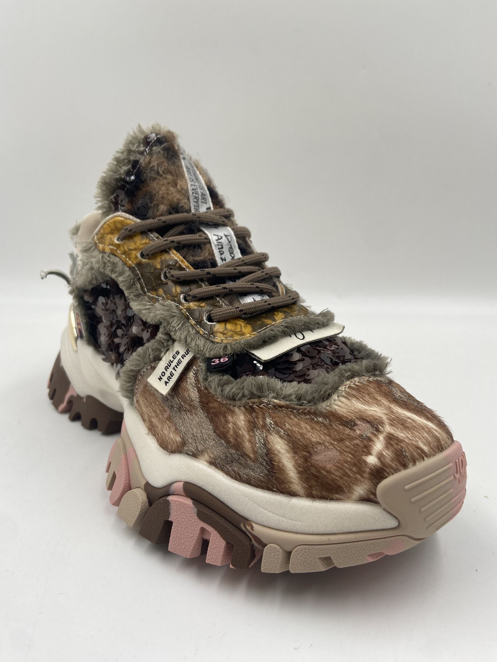 Sneakers Cozy marrone rosa - JoiaParis W121 MARRONEROSA JOIAPARIS 