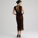 Abito midi in pizzo - Manila Grace A144PU ME009 MANILA GRACE 
