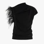 T- shirt con piuma - Manila Grace T200VU ME001 MANILA GRACE 