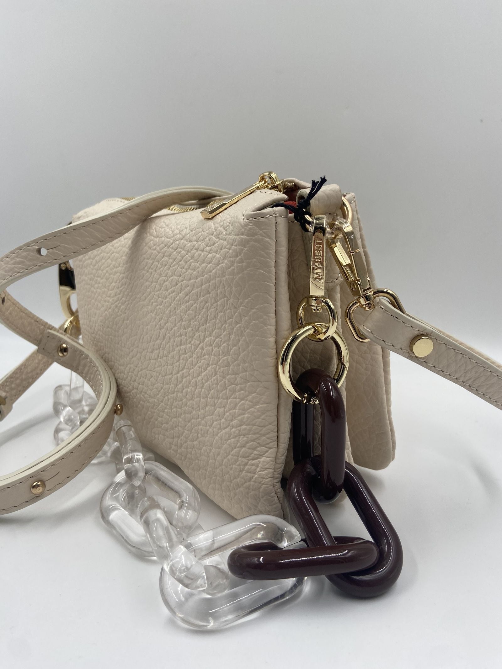 Pochette con grana dollaro - My Best Bag Firenze F2MYB3029S AVORIO MY BEST BAG 