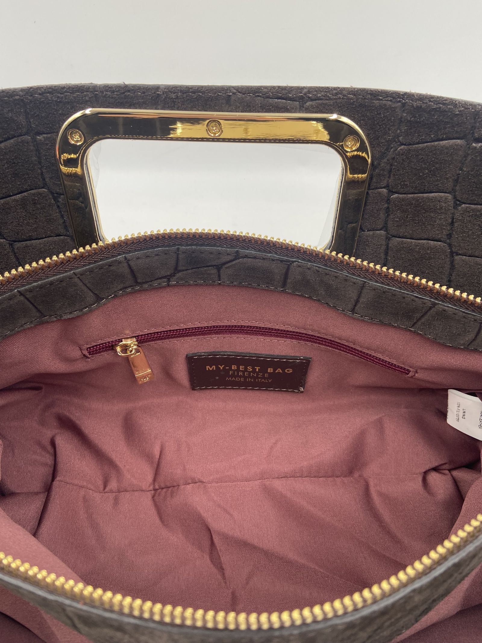 Borsa media Viktoria croco suede - My Best Bag Firenze F2MYB3037L MARRONE MY BEST BAG 