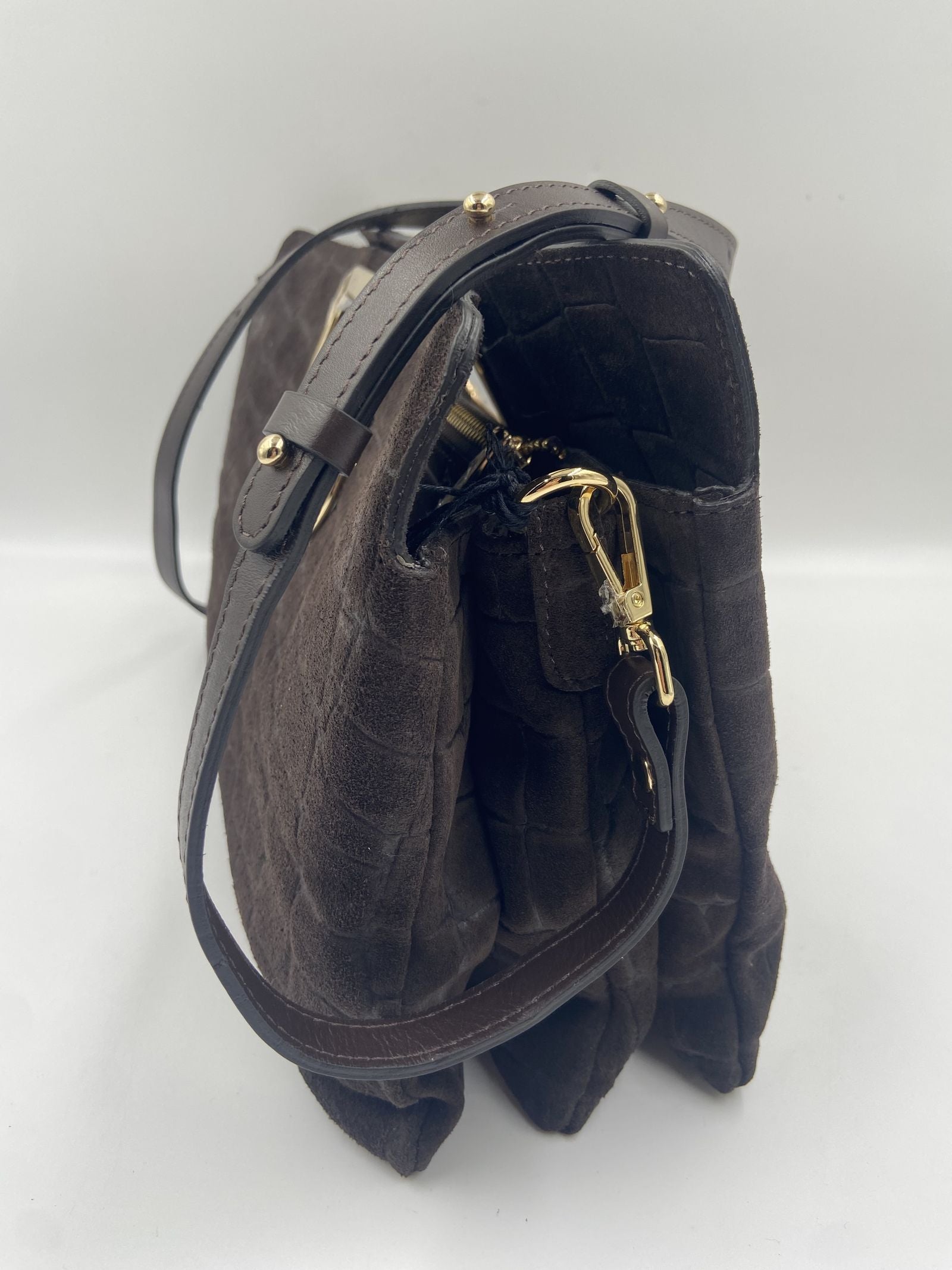 Borsa media Viktoria croco suede - My Best Bag Firenze F2MYB3037L MARRONE MY BEST BAG 