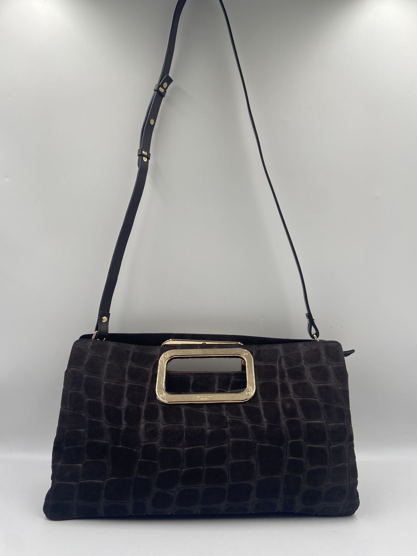 Borsa media Viktoria croco suede - My Best Bag Firenze F2MYB3037L MARRONE MY BEST BAG 