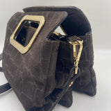 Borsa Viktoria croco suede -My Best Bag Firenze F2MYB3038S MARRONE MY BEST BAG 