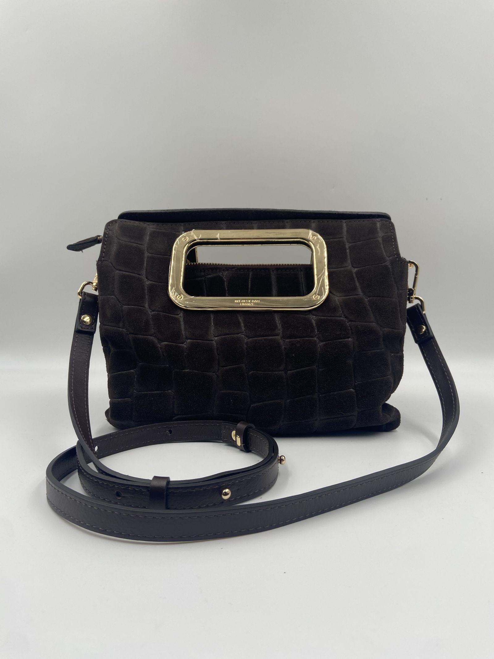 Borsa Viktoria croco suede -My Best Bag Firenze F2MYB3038S MARRONE MY BEST BAG 