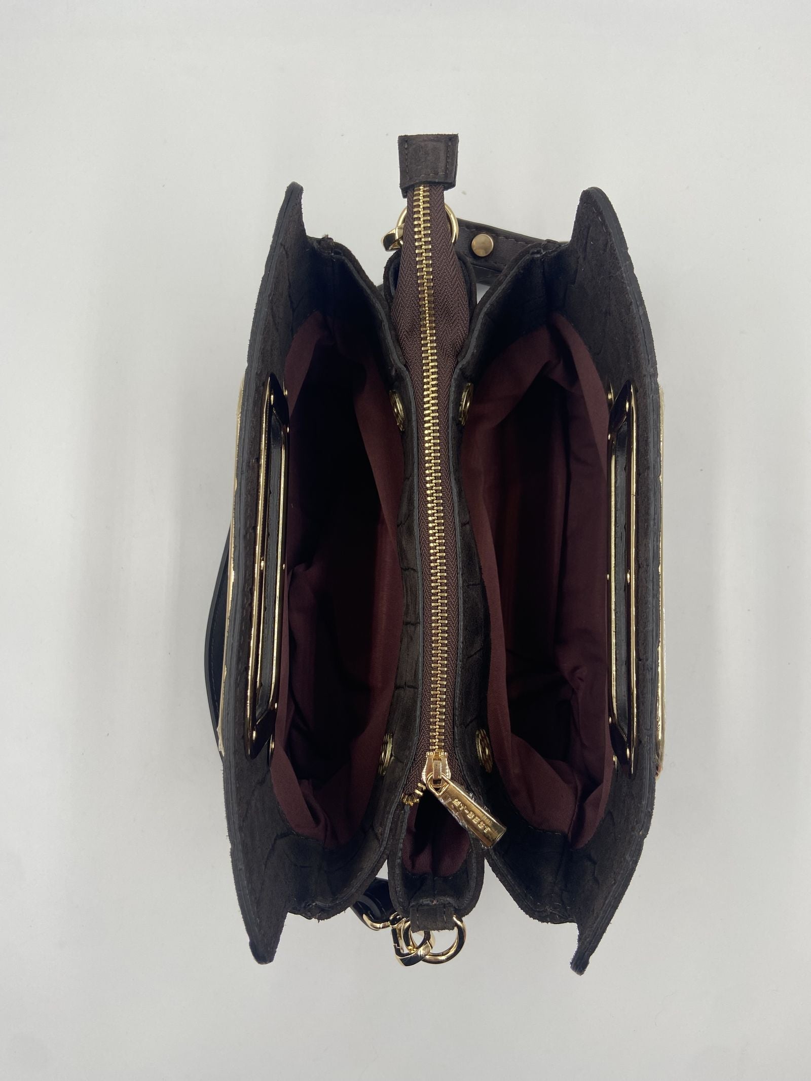 Borsa Viktoria croco suede -My Best Bag Firenze F2MYB3038S MARRONE MY BEST BAG 