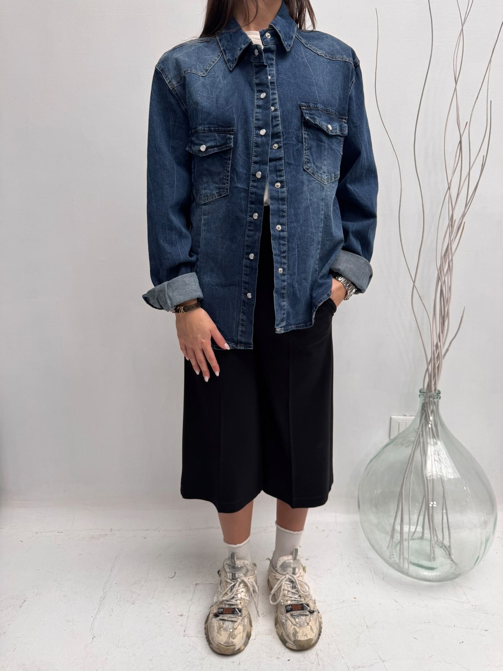 Camicia in denim scuro - Ofelia 91863 DENIM OFELIA 
