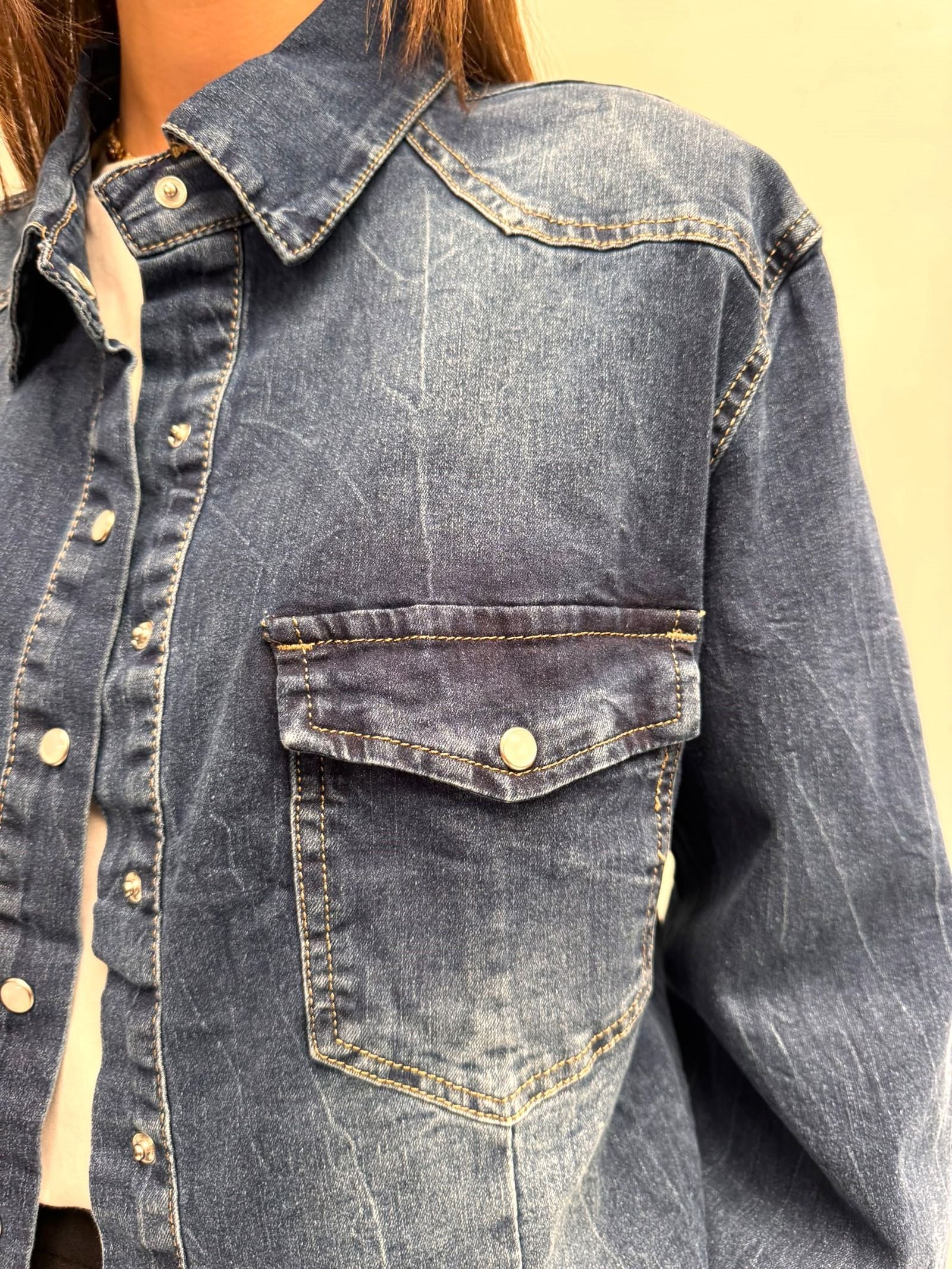 Camicia in denim scuro - Ofelia 91863 DENIM OFELIA 