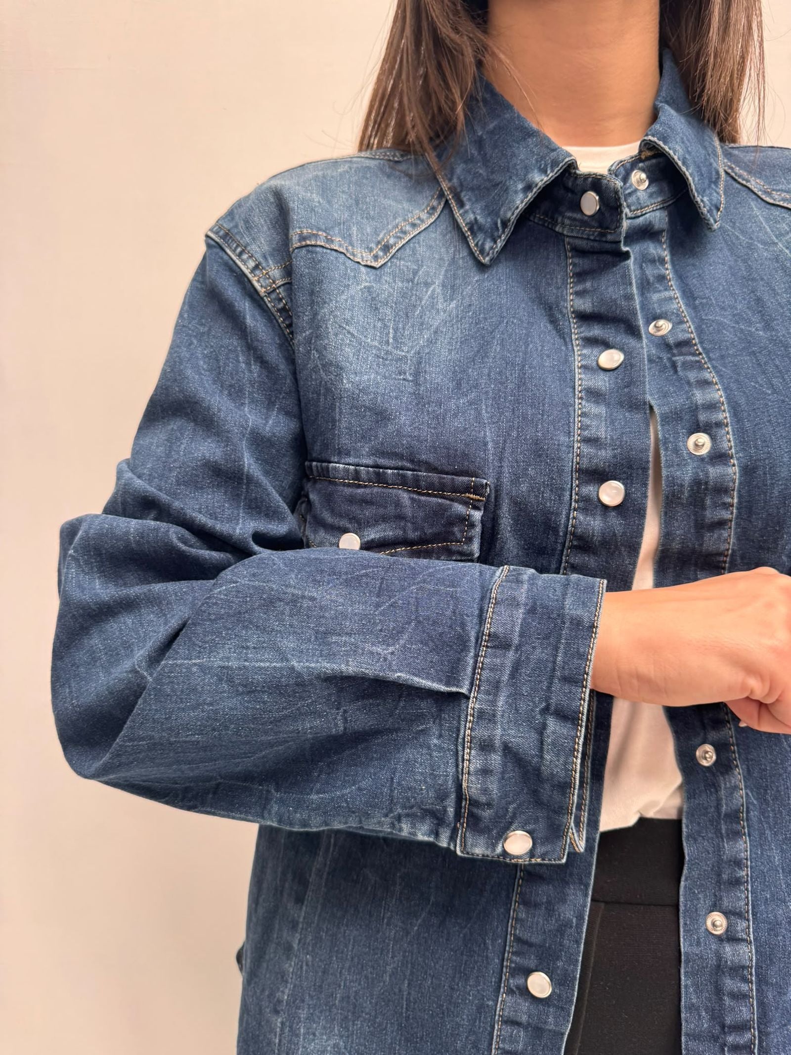 Camicia in denim scuro - Ofelia 91863 DENIM OFELIA 