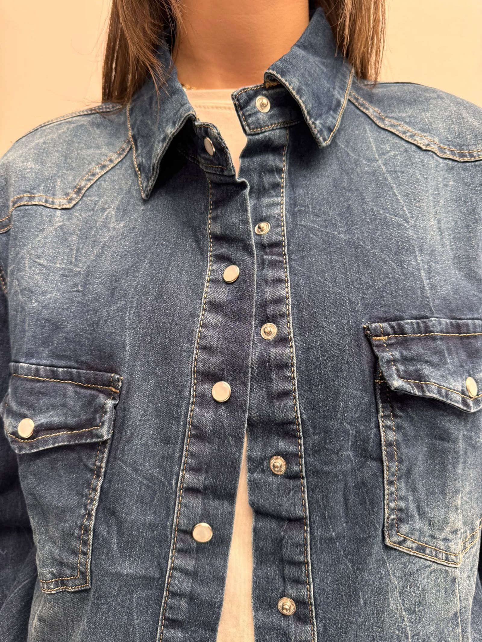 Camicia in denim scuro - Ofelia 91863 DENIM OFELIA 