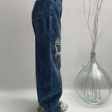 Jeans destroyed rattoppato - Ofelia LAF288 DENIM OFELIA 