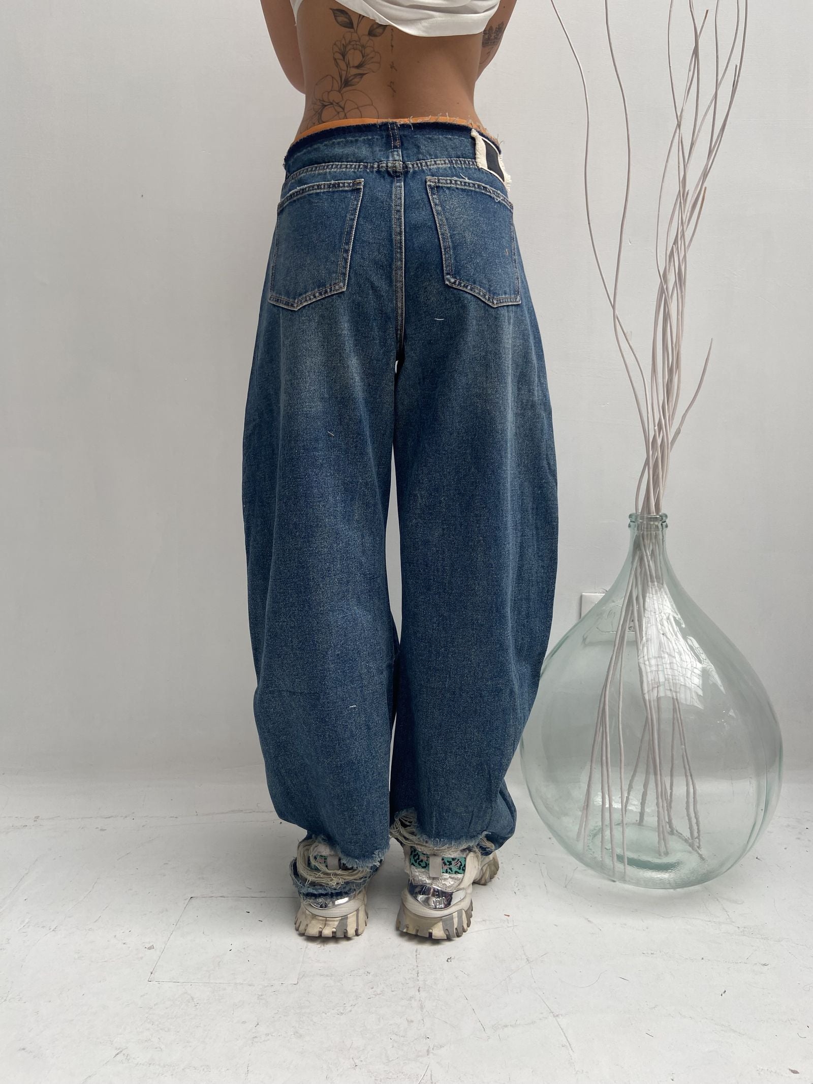Jeans destroyed rattoppato - Ofelia LAF288 DENIM OFELIA 
