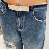 Jeans destroyed rattoppato - Ofelia LAF288 DENIM OFELIA 