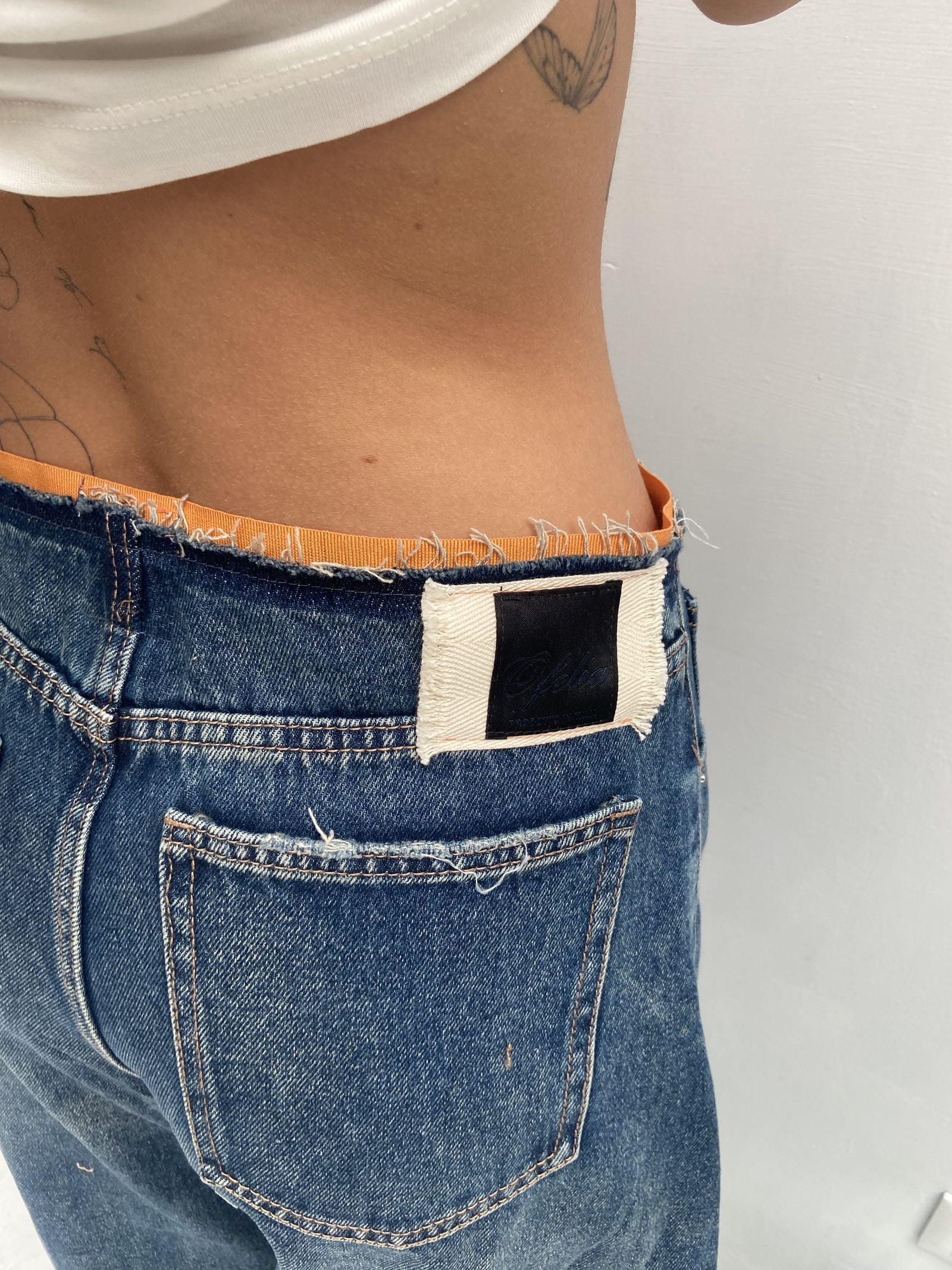 Jeans destroyed rattoppato - Ofelia LAF288 DENIM OFELIA 