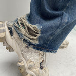 Jeans destroyed rattoppato - Ofelia LAF288 DENIM OFELIA 