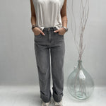 Jeans momfit con risvolto - Ofelia LAF320 GRIGIO OFELIA 