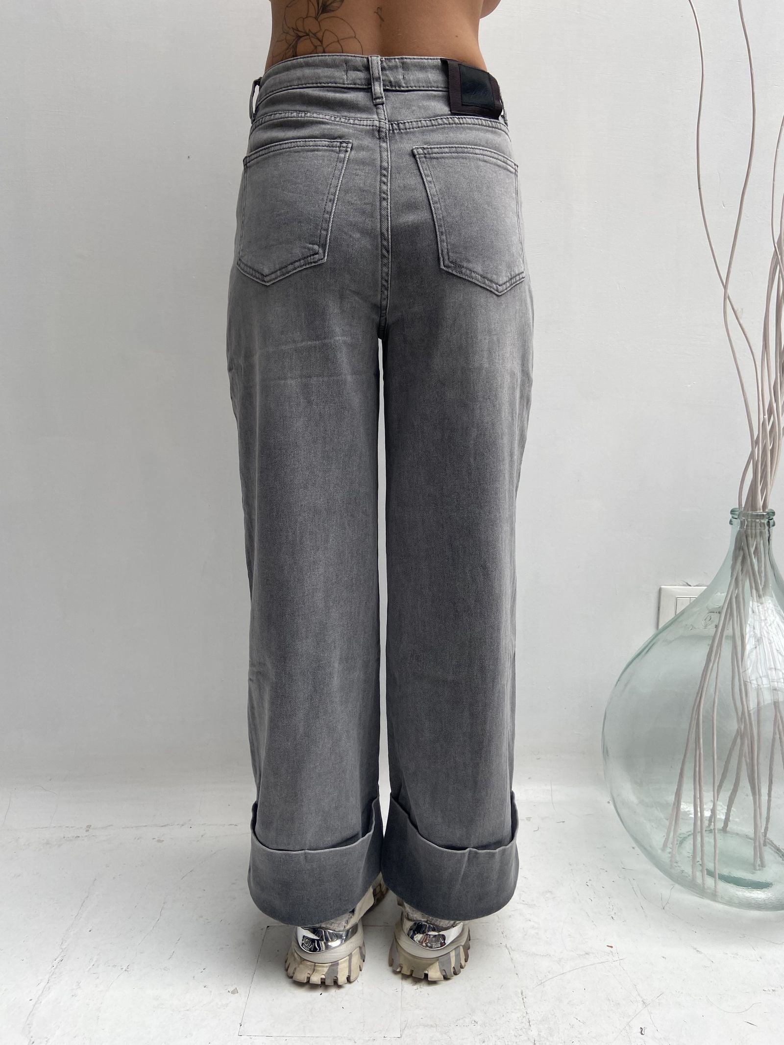 Jeans momfit con risvolto - Ofelia LAF320 GRIGIO OFELIA 