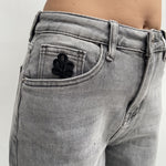Jeans momfit con risvolto - Ofelia LAF320 GRIGIO OFELIA 