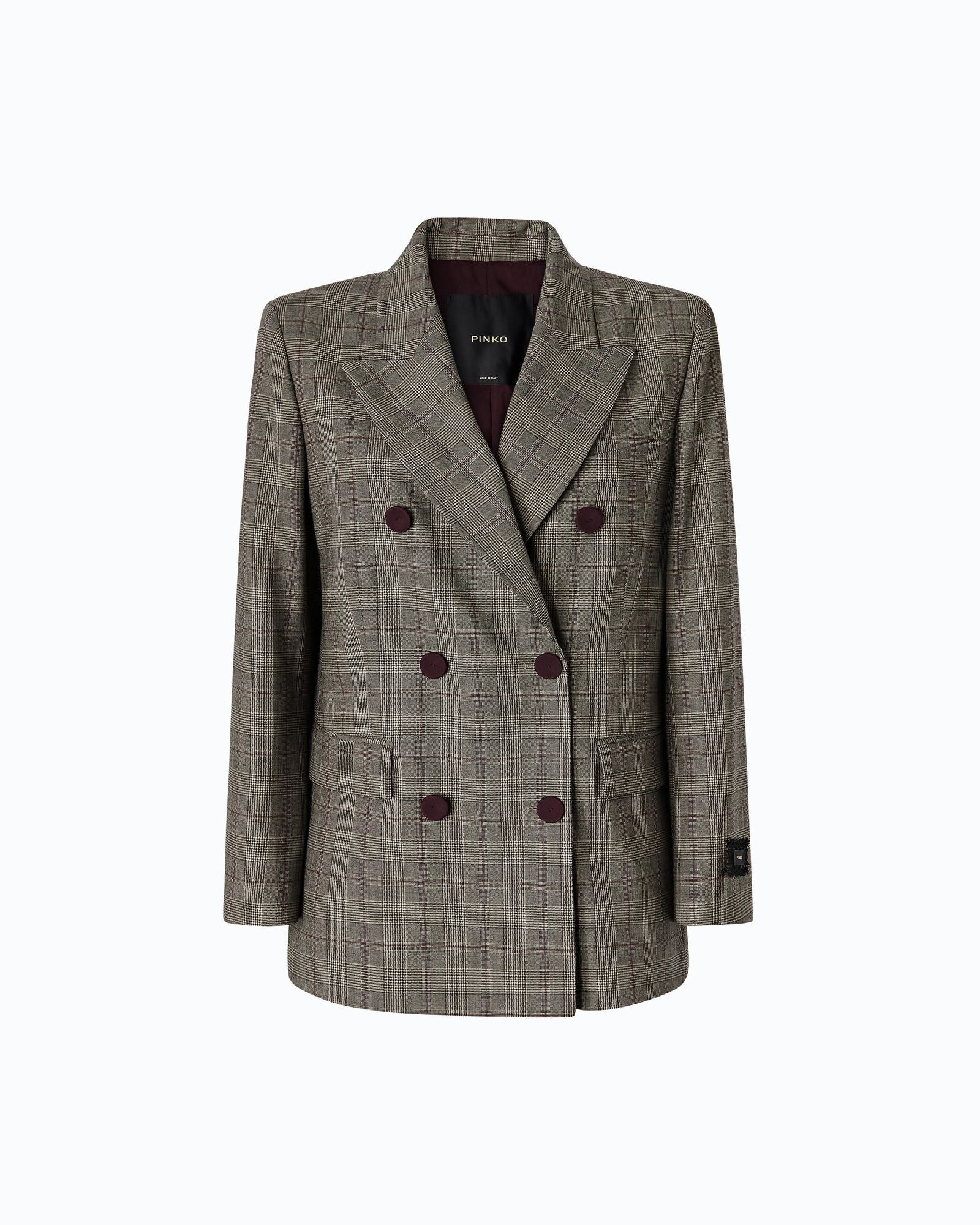 Giacca doppiopetto a quadri - Pinko 105617A3FF CYZ PINKO 