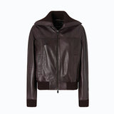 Bomber in pelle con collo risvoltabile - Pinko 107166A31X L72 PINKO 