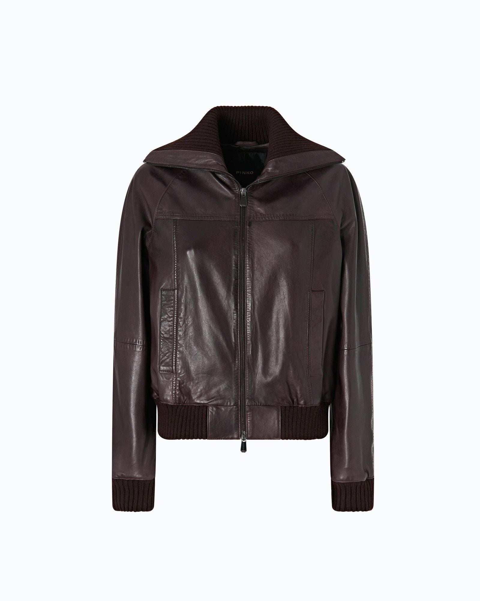 Bomber in pelle con collo risvoltabile - Pinko 107166A31X L72 PINKO 