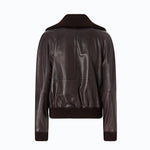 Bomber in pelle con collo risvoltabile - Pinko 107166A31X L72 PINKO 