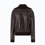 Bomber in pelle con collo risvoltabile - Pinko 107166A31X L72 PINKO 