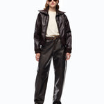 Bomber in pelle con collo risvoltabile - Pinko 107166A31X L72 PINKO 