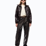 Bomber in pelle con collo risvoltabile - Pinko 107166A31X L72 PINKO 