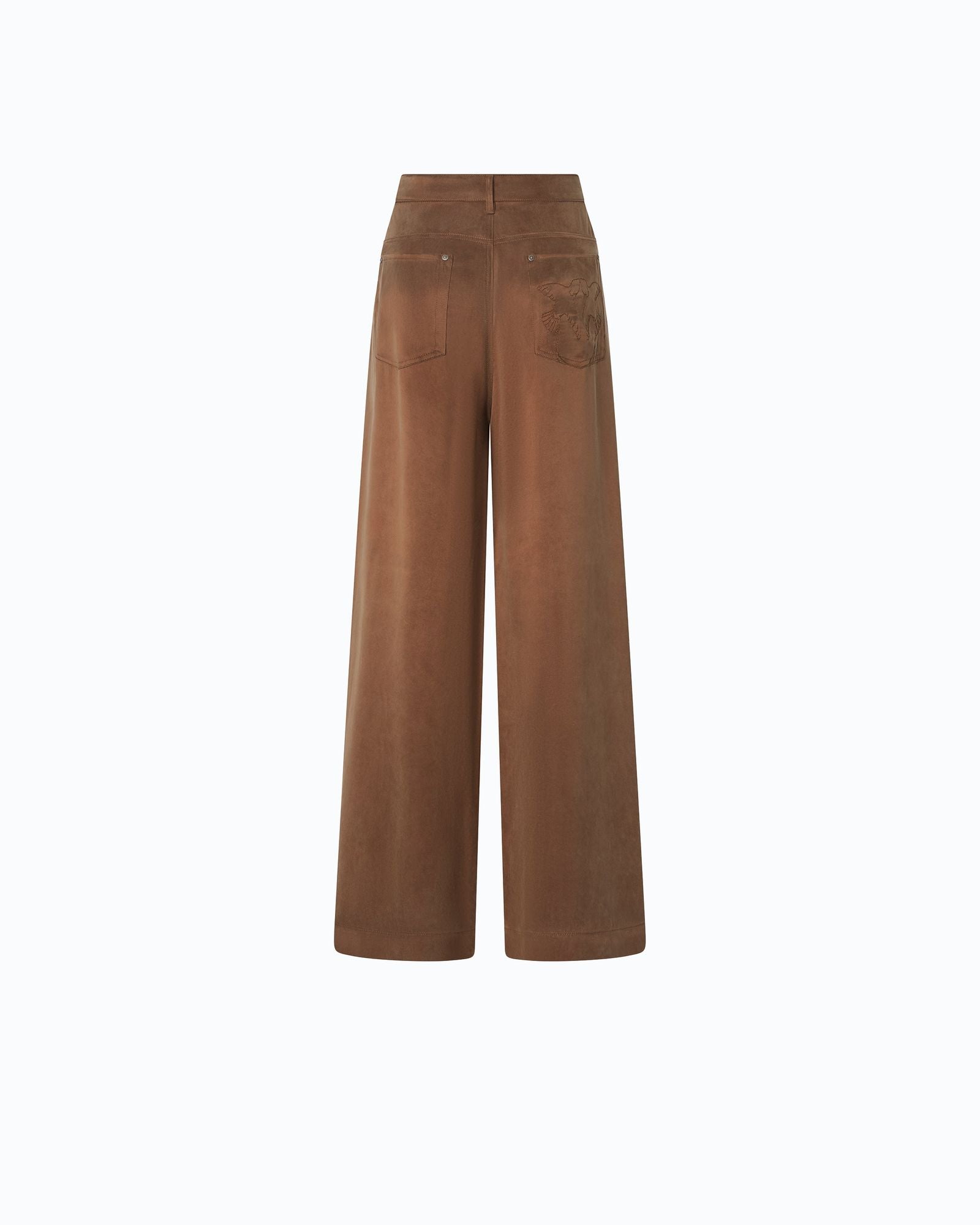 Pantalone palazzo in twill mano pesca - Pinko 107170A3F8 M10 PINKO 