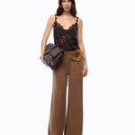 Pantalone palazzo in twill mano pesca - Pinko 107170A3F8 M10 PINKO 