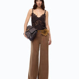 Pantalone palazzo in twill mano pesca - Pinko 107170A3F8 M10 PINKO 