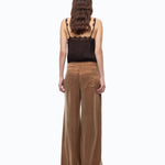 Pantalone palazzo in twill mano pesca - Pinko 107170A3F8 M10 PINKO 