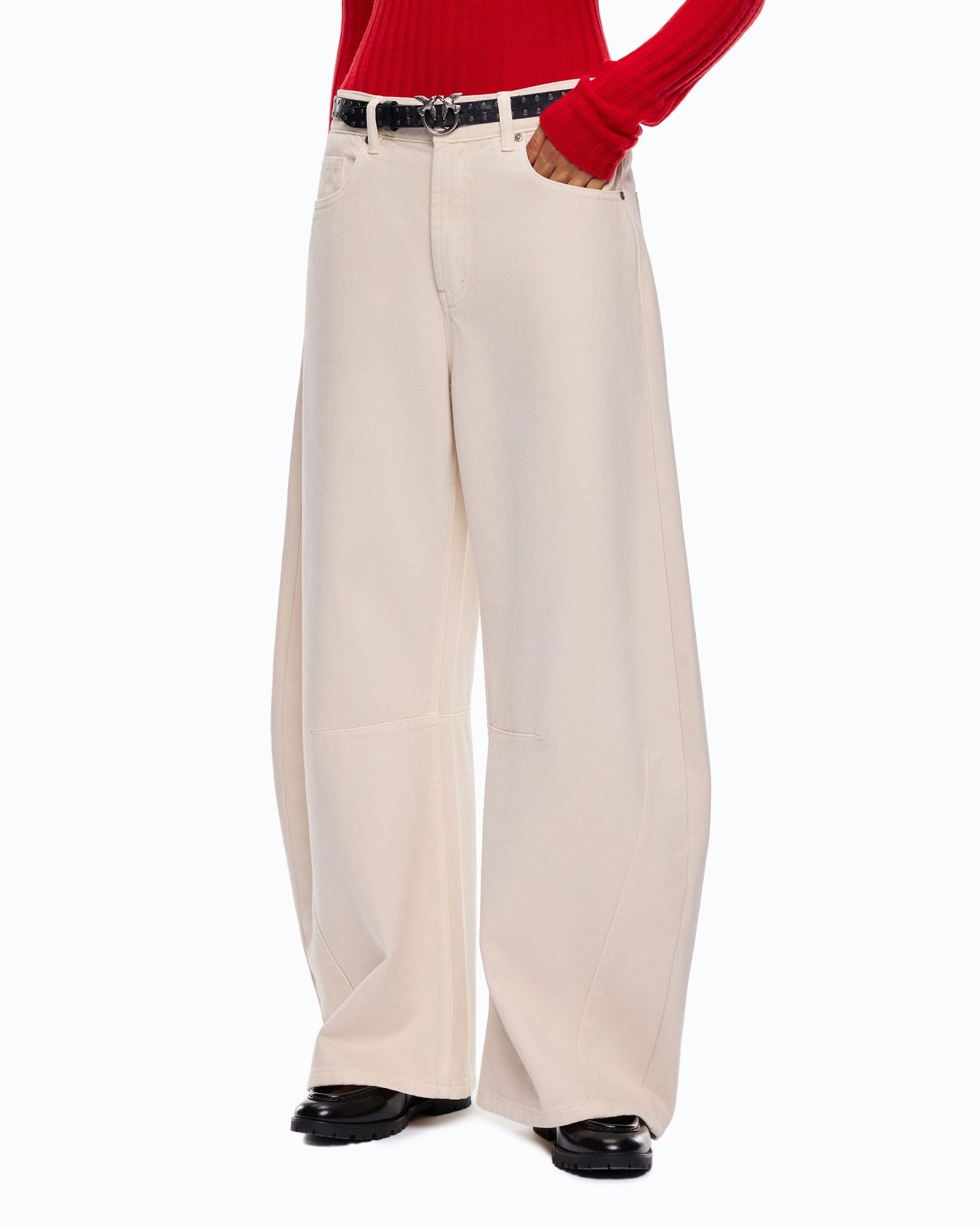 Pantalone barrel fit in bull denim - Pinko 107196A3F9 C21 PINKO 